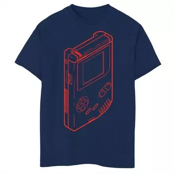 Футболка с контуром Nintendo Gamer Boy для мальчиков 8–20 лет Licensed Character, синий
