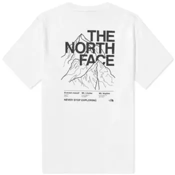 Футболка с контуром The North Face Mountain, белый/черный