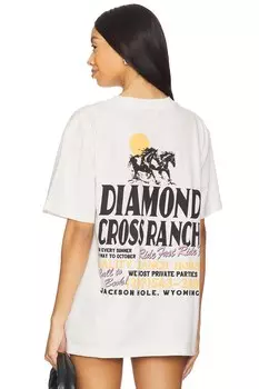 Футболка с коробкой для пиццы Diamond Cross Ranch, белый