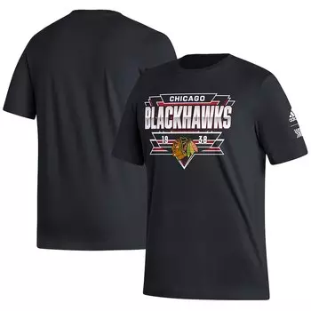 Футболка с коротким рукавом adidas Chicago Blackhawks, черный