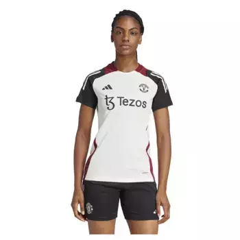 Футболка с коротким рукавом adidas Manchester United 24/25 Tiro training Woman, белый
