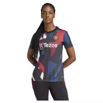 Футболка с коротким рукавом adidas Manchester United 24/25 pre match Woman, разноцветный