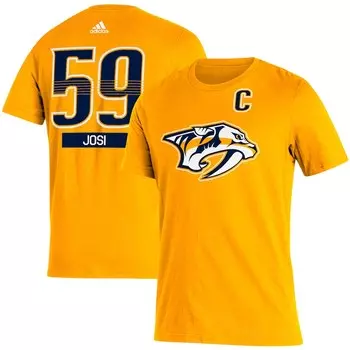 Футболка с коротким рукавом adidas Nashville Predators, золотой