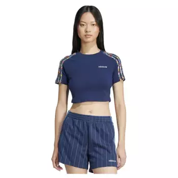 Футболка с коротким рукавом adidas Originals X Liberty London 3 Stripes Infill Baby, синий