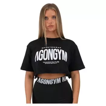 Футболка с коротким рукавом Agongym Training Culture Crop, черный