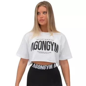 Футболка с коротким рукавом Agongym Training Culture Crop, белый