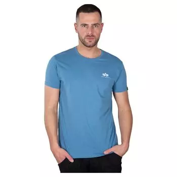 Футболка с коротким рукавом Alpha Industries Basic Small Logo, синий