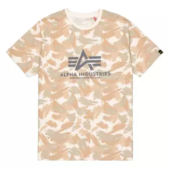 Футболка с коротким рукавом Alpha Industries Basic Camo, бежевый