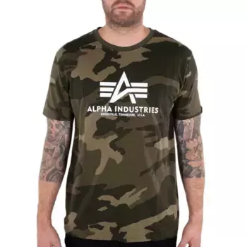 Футболка с коротким рукавом Alpha Industries Basic Camo, зеленый