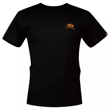 Футболка с коротким рукавом Alpha Industries Basic Small Logo, черный