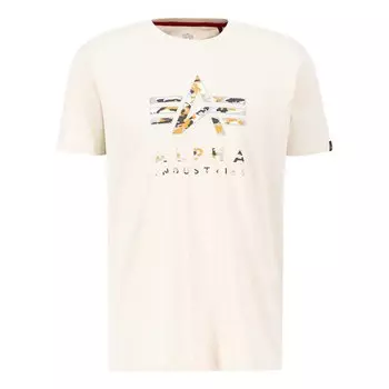 Футболка с коротким рукавом Alpha Industries Camo, белый