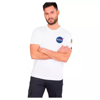 Футболка с коротким рукавом Alpha Industries Space Shuttle, белый