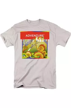 Футболка с коротким рукавом Atari Adventure Box Art для взрослых Gildan, серебряный