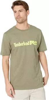 Футболка с коротким рукавом Base Plate и логотипом Timberland PRO, цвет Burnt Olive Heather