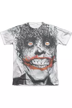 Футболка с коротким рукавом Batman Bats On The Brain для взрослых из полиэстера/хлопка Gildan, белый