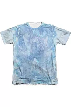 Футболка с коротким рукавом Batman Brooding Adult из полиэстера/хлопка Gildan, белый