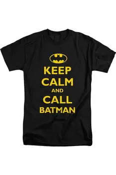 Футболка с коротким рукавом Batman Call Batman для взрослых Gildan, черный