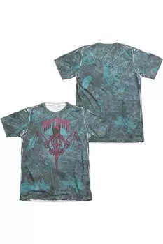 Футболка с коротким рукавом Batman Carpe Nocturn (принт спереди/сзади) для взрослых, 65/35, полиэстер/хлопок Gildan, белый