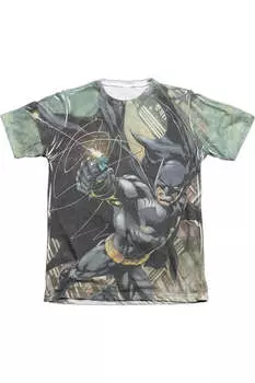 Футболка с коротким рукавом Batman Catch для взрослых из полиэстера/хлопка Gildan, белый