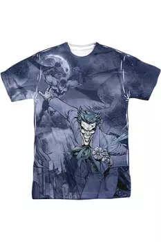 Футболка с коротким рукавом Batman Catch The Joker для взрослых, 100% полиэстер Gildan, белый