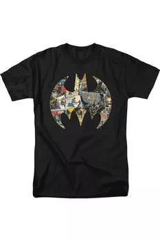 Футболка с коротким рукавом Batman Collage Shield для взрослых Gildan, черный