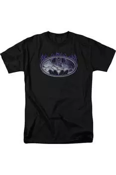 Футболка с коротким рукавом Batman Cracked Shield для взрослых Gildan, черный