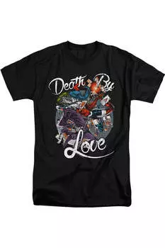 Футболка с коротким рукавом Batman Death By Love для взрослых Gildan, черный