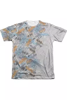 Футболка с коротким рукавом Batman Gotham Knight Sketchy для взрослых из полиэстера/хлопка Gildan, белый