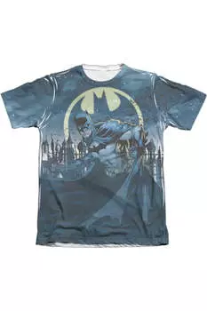 Футболка с коротким рукавом Batman Heed The Call для взрослых 65/35 из полиэстера/хлопка Gildan, белый