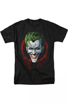 Футболка с коротким рукавом Batman Joker Drip для взрослых Gildan, черный