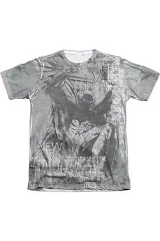 Футболка с коротким рукавом Batman Knight Life для взрослых 65/35 из полиэстера/хлопка Gildan, белый