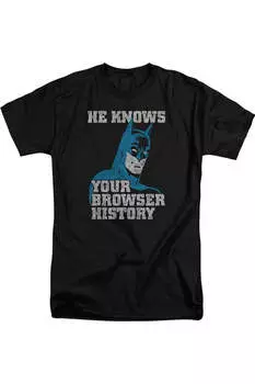 Футболка с коротким рукавом Batman Knows для взрослых Gildan, черный