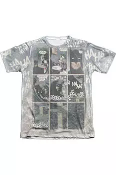 Футболка с коротким рукавом Batman Last Laugh для взрослых из полиэстера/хлопка Gildan, белый