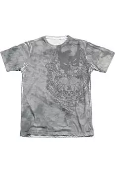 Футболка с коротким рукавом Batman Overtaken для взрослых из полиэстера/хлопка Gildan, белый