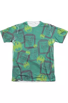 Футболка с коротким рукавом Batman Rivalry для взрослых из полиэстера/хлопка Gildan, белый