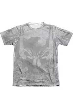 Футболка с коротким рукавом Batman Rooted Bat Skull для взрослых 65/35 Поли/Хлопок Gildan, белый