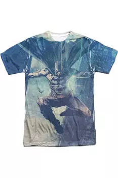 Футболка с коротким рукавом Batman Skyscrapers для взрослых из полиэстера Gildan, белый