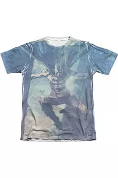 Футболка с коротким рукавом Batman Skyscrapers для взрослых из полиэстера/хлопка Gildan, белый