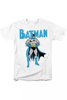 Футболка с коротким рукавом Batman Stance для взрослых Gildan, белый