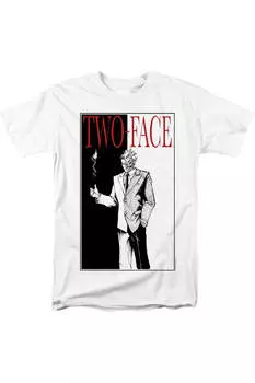 Футболка с коротким рукавом Batman Two Face для взрослых Gildan, белый