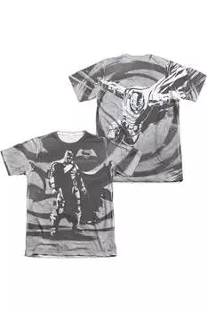 Футболка с коротким рукавом Batman V Superman Batman Contrast (принт спереди/сзади) для взрослых из полиэстера/хлопка Gildan, белый