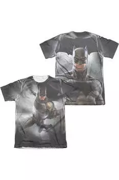 Футболка с коротким рукавом Batman V Superman Batman Light (принт спереди/сзади) для взрослых из полиэстера/хлопка Gildan, белый