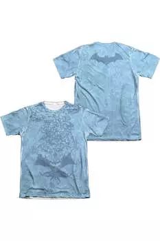 Футболка с коротким рукавом Batman Within (принт спереди/сзади) для взрослых, 65/35 поли/хлопок Gildan, белый