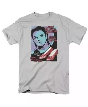 Футболка с коротким рукавом Big & Tall Click 3 Times для взрослых Wizard Of Oz, серебряный