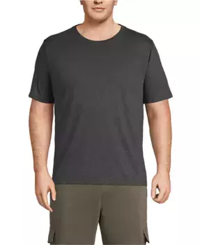 Футболка с коротким рукавом Big & Tall Super-T Lands' End, черный