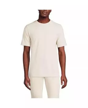 Футболка с коротким рукавом Big & Tall Super-T Lands' End, белый
