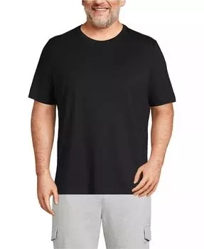 Футболка с коротким рукавом Big & Tall Super-T Lands' End, черный