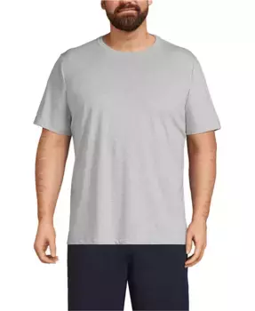 Футболка с коротким рукавом Big & Tall Super-T Lands' End, серый