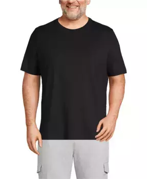 Футболка с коротким рукавом Big & Tall Super-T Lands' End, черный