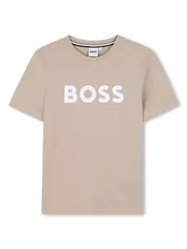 Футболка с коротким рукавом BOSS Kidswear, нейтральный